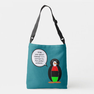 Persoonlijke pratende Ms Penguin Afrikaanse diaspo Crossbody Tas