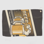 Persoonlijke Premium Koude Biermok Pub Bar  Golfhanddoek (Horizontaal)