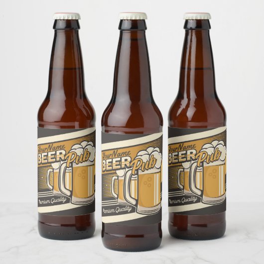 Persoonlijke Premium Koude Bierpul Pub Bar Bier Etiket (Flessen)