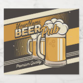 Persoonlijke Premium Koude Bierpul Pub Bar Bier Etiket (Enkel label)