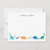 Persoonlijke preppy Dinosaur Dank u wel Bedankkaart (Voorkant)