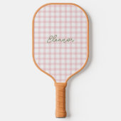 Persoonlijke Preppy Gingham Pickleball Paddle (Voorkant)