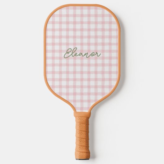 Persoonlijke Preppy Gingham Pickleball Paddle (Voorkant)