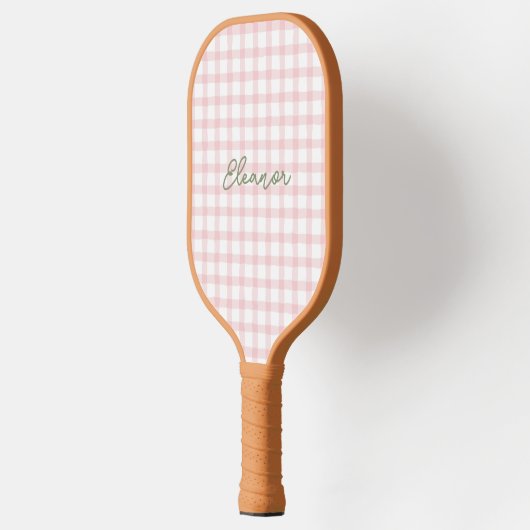 Persoonlijke Preppy Gingham Pickleball Paddle (Links)