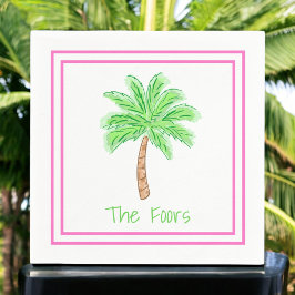 Persoonlijke Preppy Palmboom Grens Lunch Diner Servet