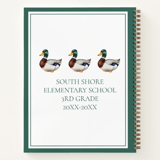 Persoonlijke Preppy Pekingeend Notitieboek (Achterkant)