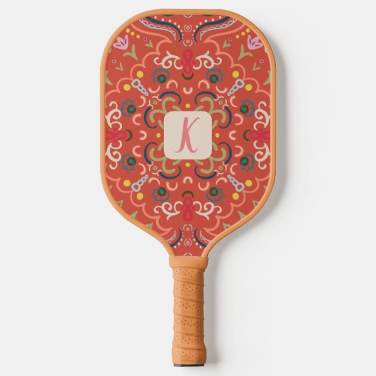 Persoonlijke Preppy Retro Pickleball Paddle (Voorkant)
