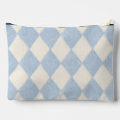 Persoonlijke Preppy Zachte Blauwe Fluwelen Argyle  Etui (Achterkant)