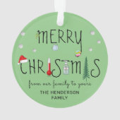 Persoonlijke pret 2020 Covid Kerstboom Ornament (achterkant)