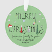 Persoonlijke pret 2020 Covid Kerstboom Ornament (voorkant)