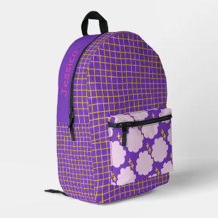 Persoonlijke pret kleuren print gesneden naaizak bedrukte rugzak