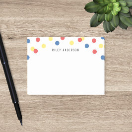 Persoonlijke pret rode blauwe gele confetti post-it® notes