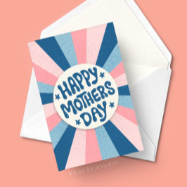 Persoonlijke Pret Typography Gelukkig Moedersdag Kaart