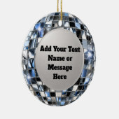 Persoonlijke pret zilveren discobal ornament (Rechts)