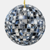 Persoonlijke pret zilveren discobal ornament (Achterkant)