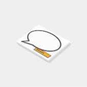 Persoonlijke pretige eenvoudige strip spraakballon post-it® notes (Schuin)