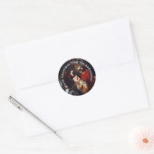 Persoonlijke pretkerst ronde sticker (Envelop)