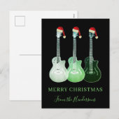 Persoonlijke Prettig kerstfeest gitaren Feestdagenkaart (Voorkant / Achterkant)