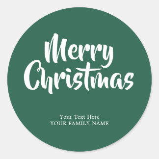 Persoonlijke Prettig kerstfeest Ronde Sticker
