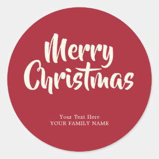 Persoonlijke Prettig kerstfeest Ronde Sticker