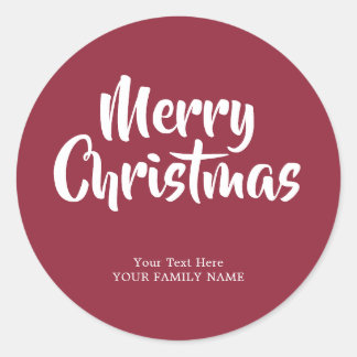 Persoonlijke Prettig kerstfeest Ronde Sticker