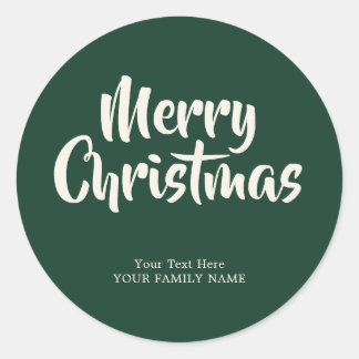 Persoonlijke Prettig kerstfeest Ronde Sticker