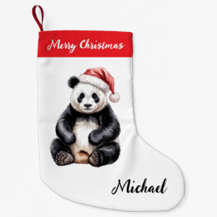 Persoonlijke Prettig Kerstfeest Schattige Pandabee Kleine Kerstsok