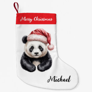 Persoonlijke Prettig Kerstfeest Schattige Pandabee Kleine Kerstsok
