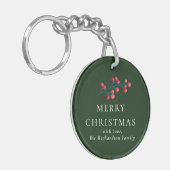 Persoonlijke Prettig Kerstfeest Sleutelhanger (Voorkant Links)