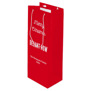 Persoonlijke Prettig Kerstmis Decanteer Nu Rood Wijn Cadeautas