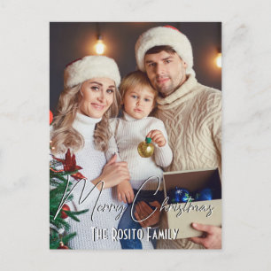 Persoonlijke Prettig Kerstmis Familie Foto Feestdagenkaart