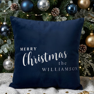 Persoonlijke Prettig Kerstmis Familienaam Kussen