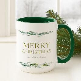 Persoonlijke Prettig Kerstmis Groen Mok
