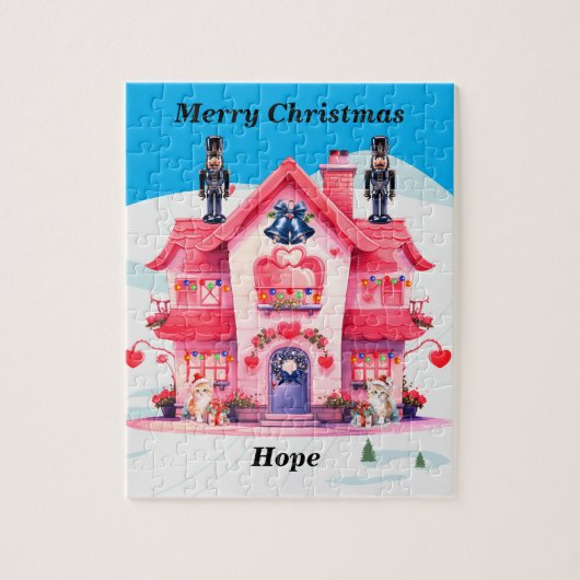 Persoonlijke Prettig Kerstmis Legpuzzel (Verticaal)