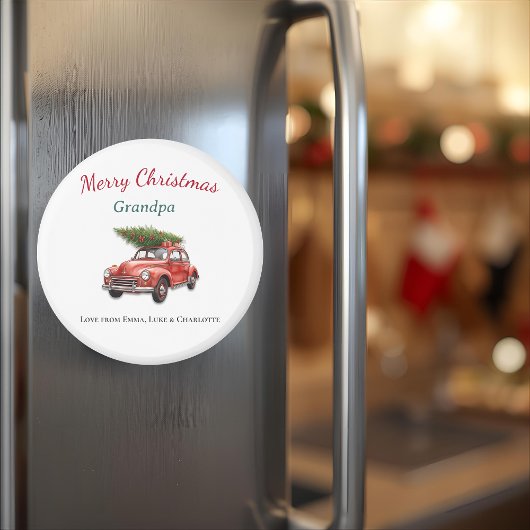 Persoonlijke Prettig Kerstmis Opa Magneet
