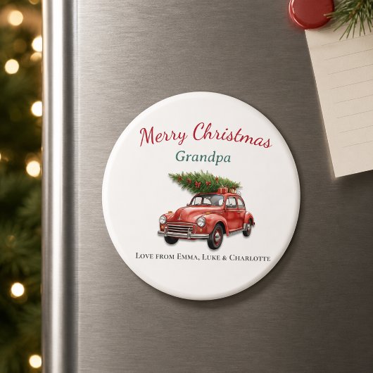 Persoonlijke Prettig Kerstmis Opa Magneet
