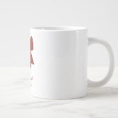 Persoonlijke Prettig Kerstmis | Rode geruite strik Grote Koffiekop (Rechts)
