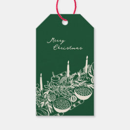 Persoonlijke Prettig Kerstmis Tafel Minimalistisch Cadeaulabel