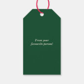 Persoonlijke Prettig Kerstmis Tafel Minimalistisch Cadeaulabel (Achterkant)