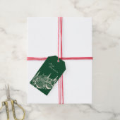 Persoonlijke Prettig Kerstmis Tafel Minimalistisch Cadeaulabel (Met Touw)