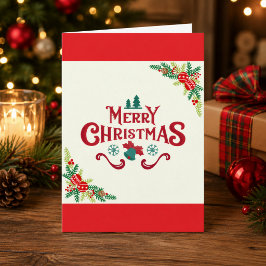 Persoonlijke Prettig Kerstmis Vakantie Wenskaart Kaart