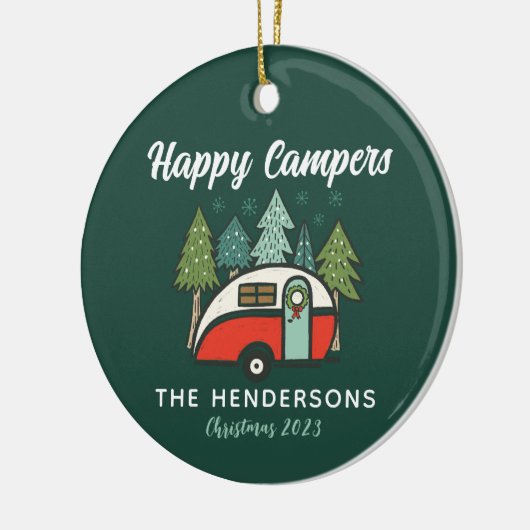 Persoonlijke Prettige Feestdagen Camper Keramisch Ornament