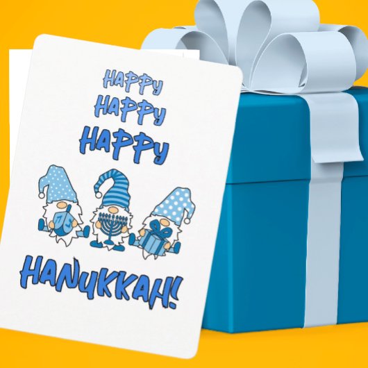 Persoonlijke prettige Hanukkah-vakantie Gnome  Feestdagenkaart