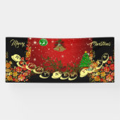 Persoonlijke prettige kerst met prettige kerst nie spandoek (Horizontaal)