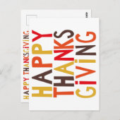 Persoonlijke Prettige Thanksgiving! Briefkaart (Voorkant / Achterkant)