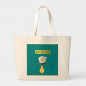 Persoonlijke Pretty Feminiene Turquoise Feestelijk Grote Tote Bag (Voorkant)