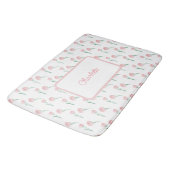 Persoonlijke Pretty Preppy Pioen Placemat Badmat (Gekanteld)