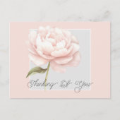 Persoonlijke Pretty Witte Roze Roos Bloem Briefkaart (Voorkant)