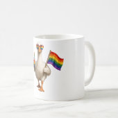 Persoonlijke Pride Gans | Aangepaste Tekst | LGBT  Koffiemok (Voorkant rechts)