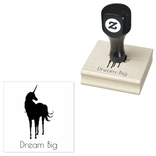 Persoonlijke prijsopgave Unicorn Rubberstempel (Gestempeld)